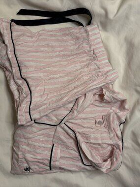 Victoria's Secret Pink Metallic Stripe Pajama Shorts Set Size L